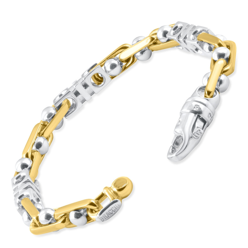 Men's Link 14k Gold (53gram) or Platinum (85gram) 7.5mm Bracelet 8.5"