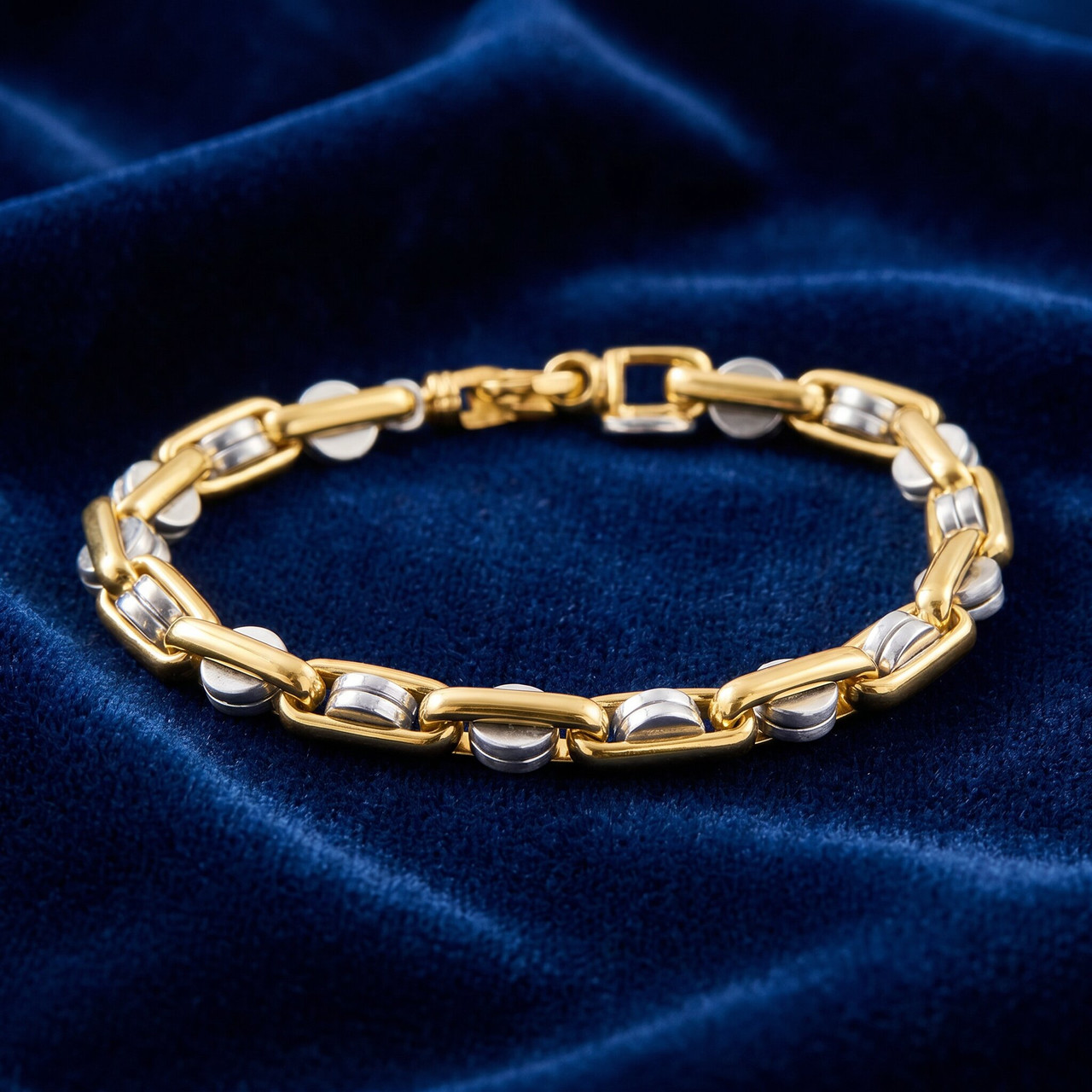 Men's Designer Mariner Link 14k Gold (56gram) or Platinum (90gram) 7mm Bracelet 8.5"