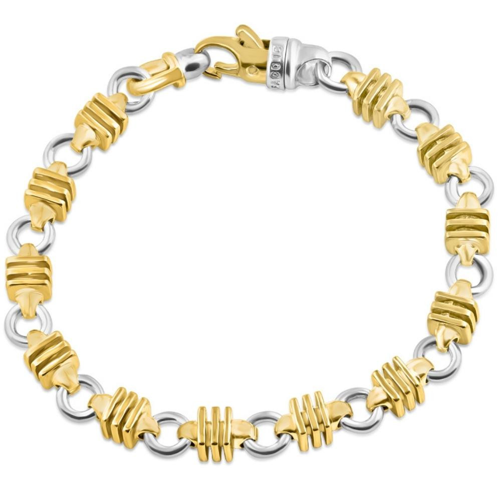 Men's Solid 14k Gold (57grams) or Platinum (91gram) Two Tone 8mm