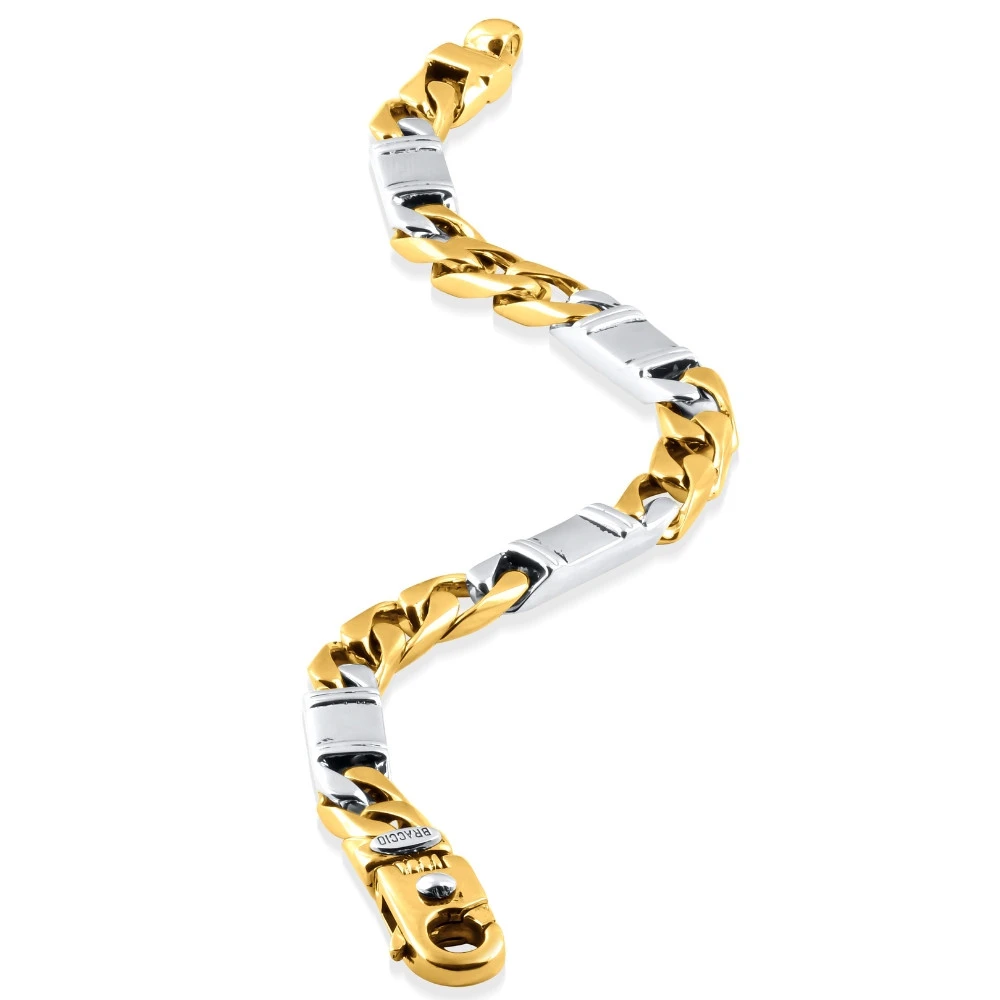 Men's Figaro Link 14k Gold (52gram) or Platinum (85gram) 8mm Bracelet 8.5"