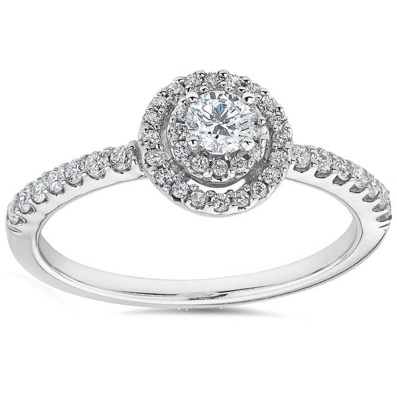 Double Halo Diamond Engagement Ring Setting for 1 Carat Center Stone, –  mondi.nyc