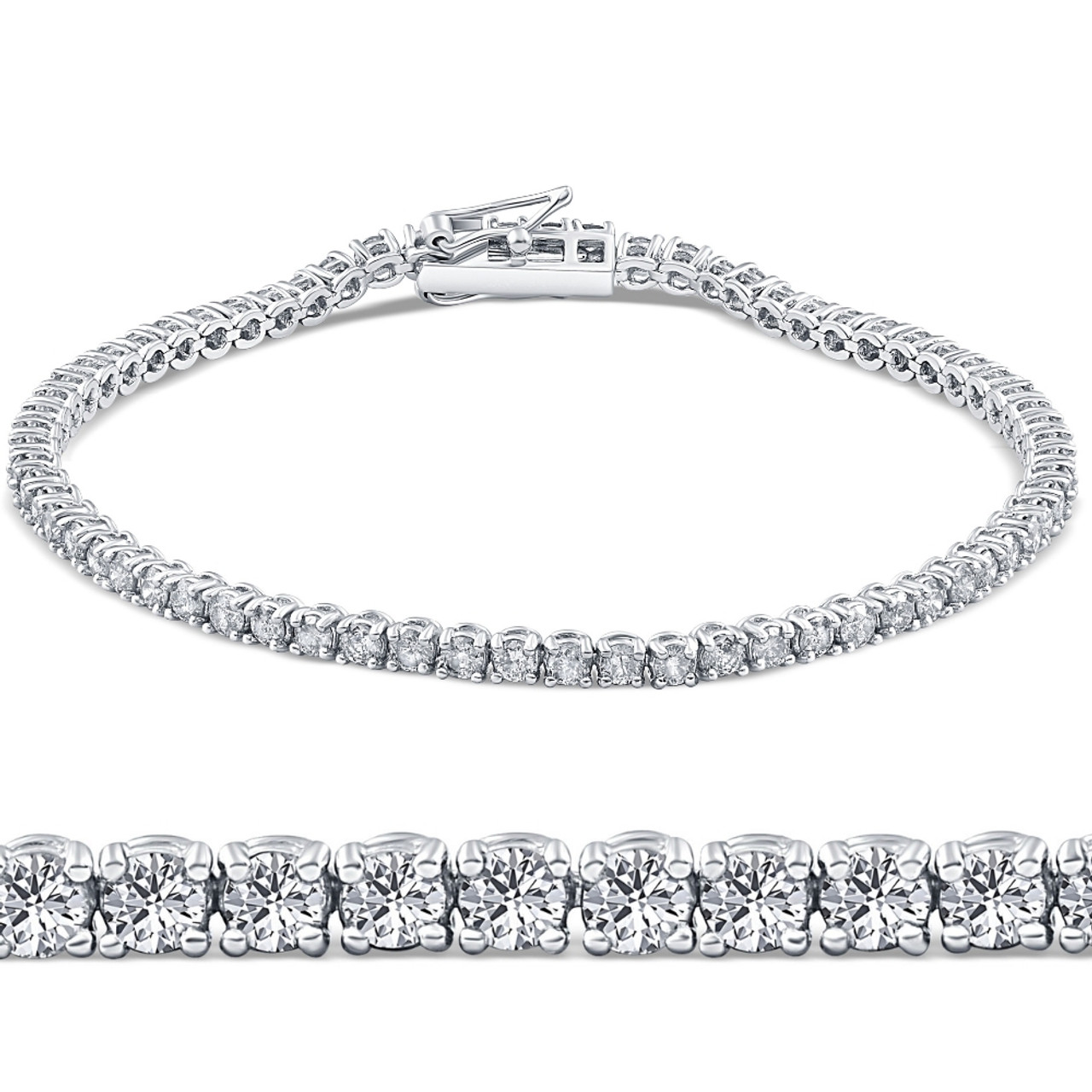 Diamond White Gold Tennis Bracelet – H&H Jewels