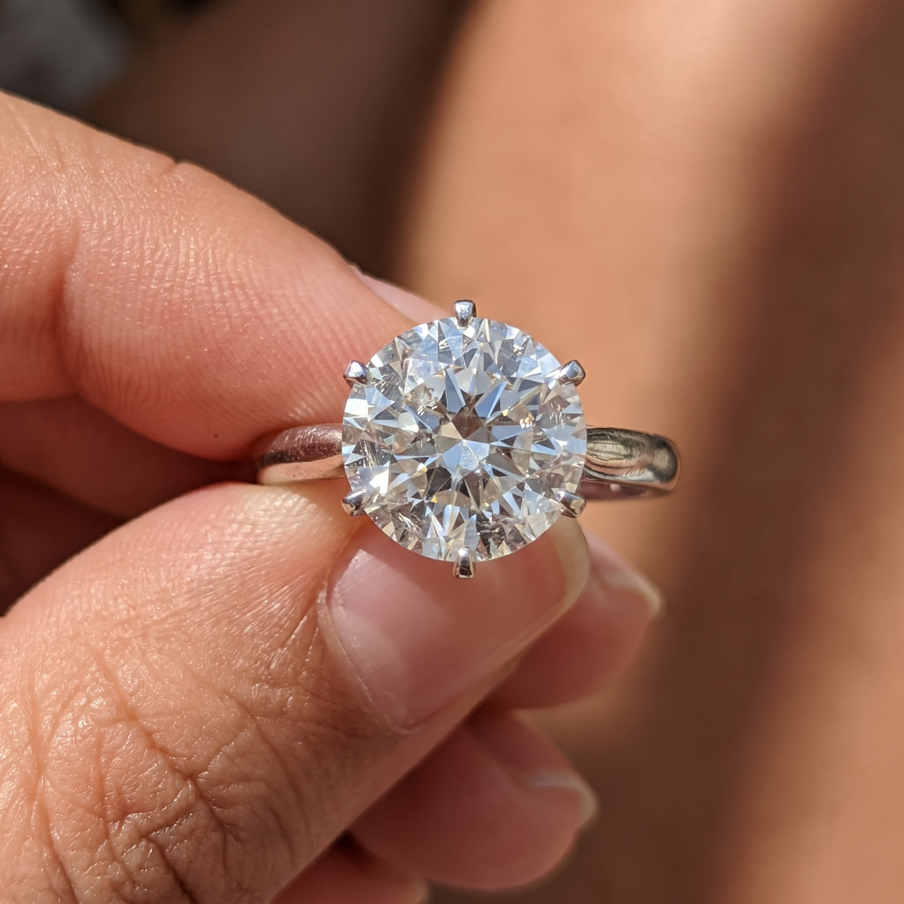 14k White Gold 1 1/2 Carat Diamond Round Solitaire Engagement Ring Enhanced (D-E, I1)