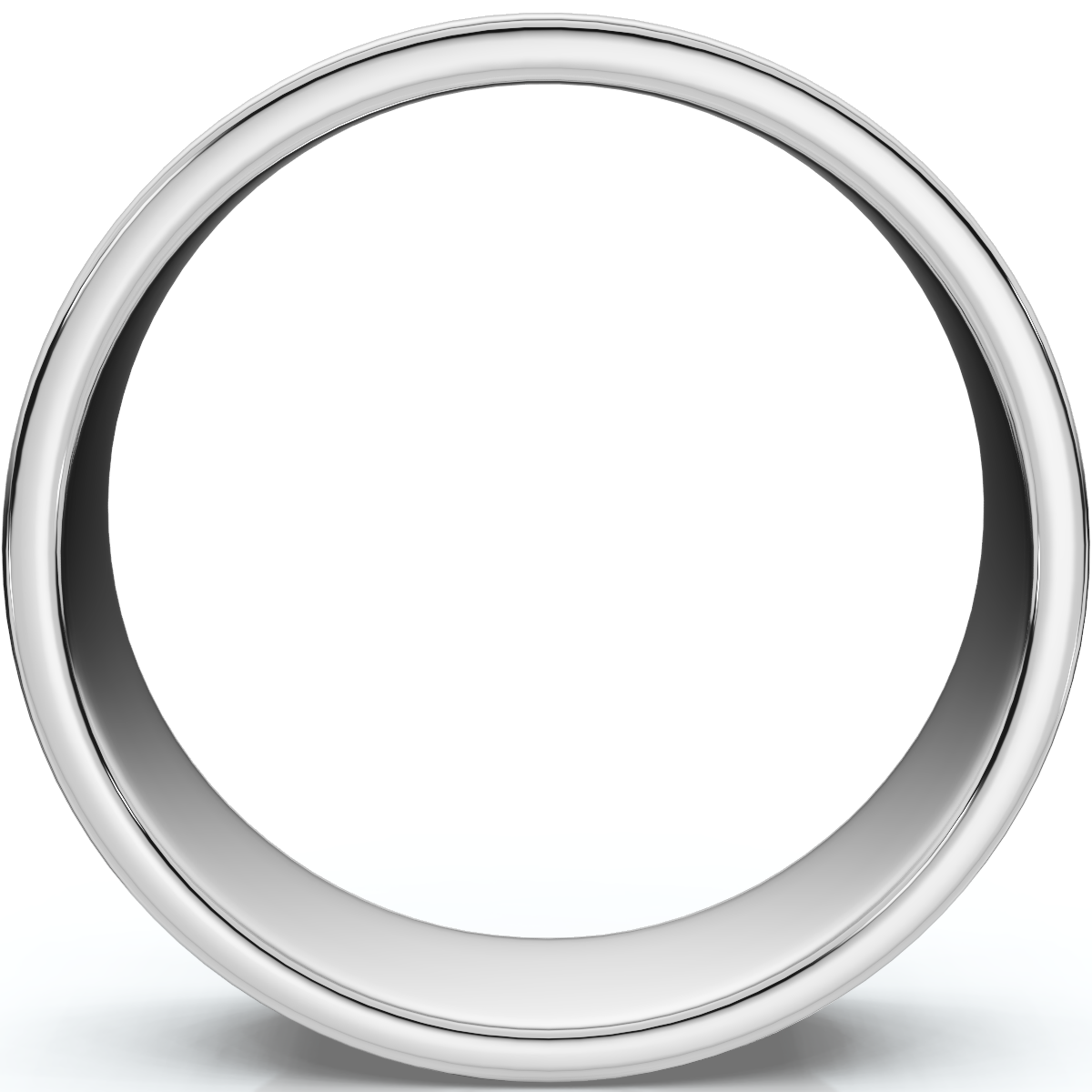 Mens Black Gold 6mm Flat Polished Wedding Band