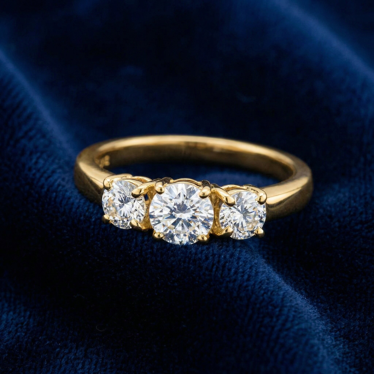 5/8ct 3-Stone Diamond Engagement Ring 14k White, Yellow, or Rose Gold (H-I, I1)