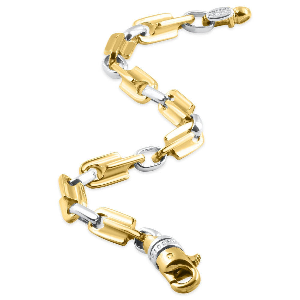 Men's Link 14k Gold (47gram) or Platinum (75gram) 7mm Bracelet 8.5"