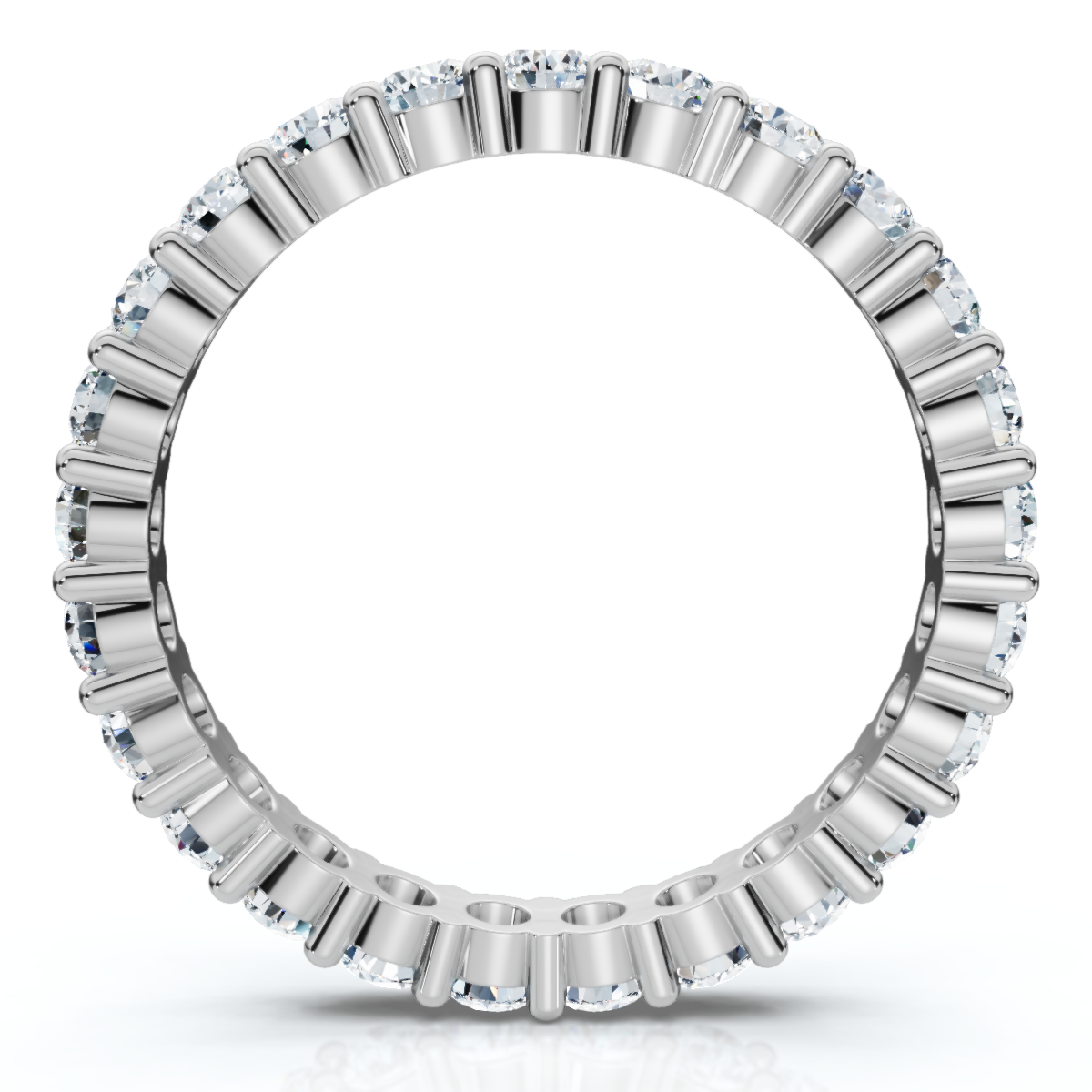 1ct Diamond Eternity Wedding Ring in 14k White, Yellow, Rose Gold Lab Grown (F-G, VS)