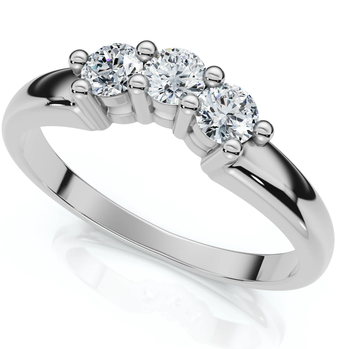 14K 1/4ct Diamond Wedding Anniversary Curved Guard Ring (G-H, I1)