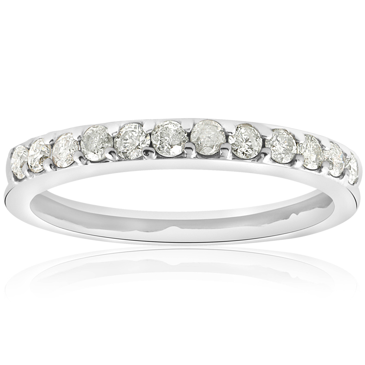 1/2ct Diamond Wedding Ring White Gold Anniversary (G-H, I1)