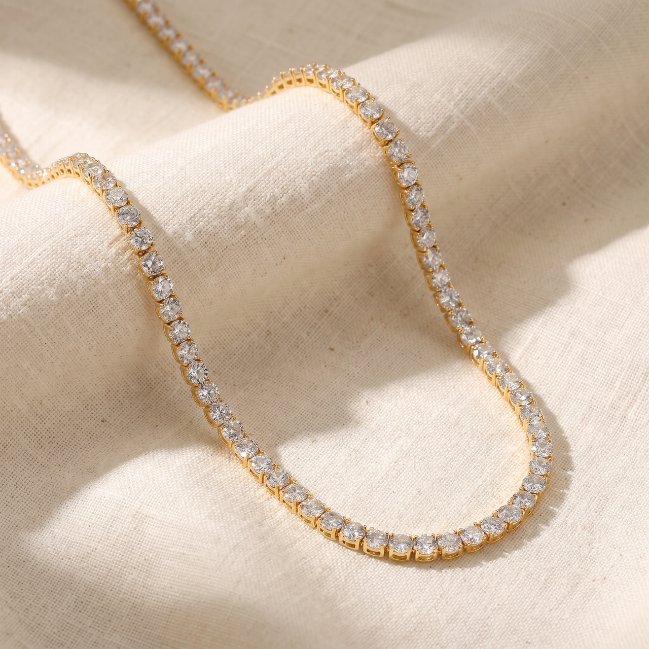 43.50Ct Natural Diamond Men's Tennis Necklace Solid 14K Yellow Gold 24" (J-K, I2-I3)