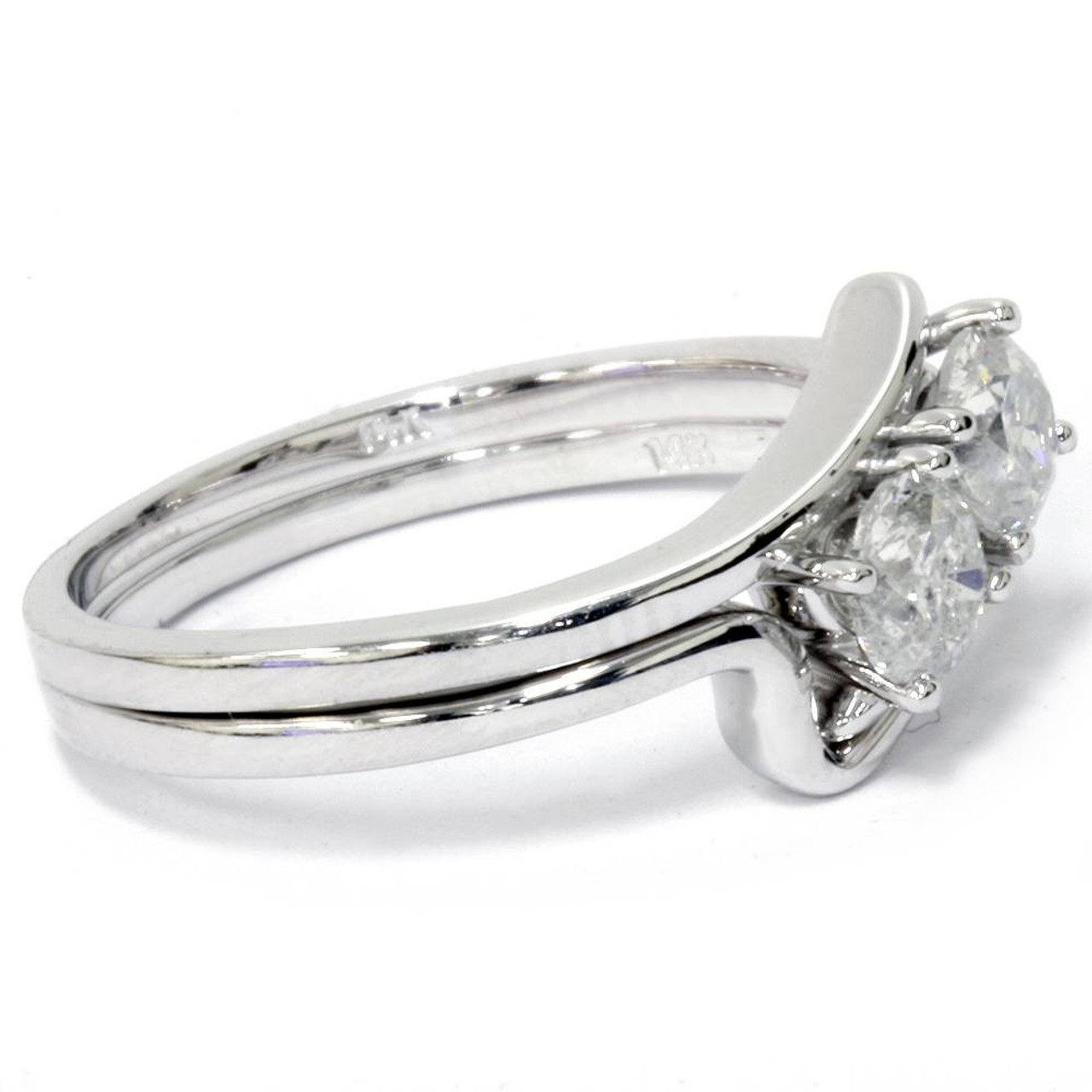 two diamond engagement ring