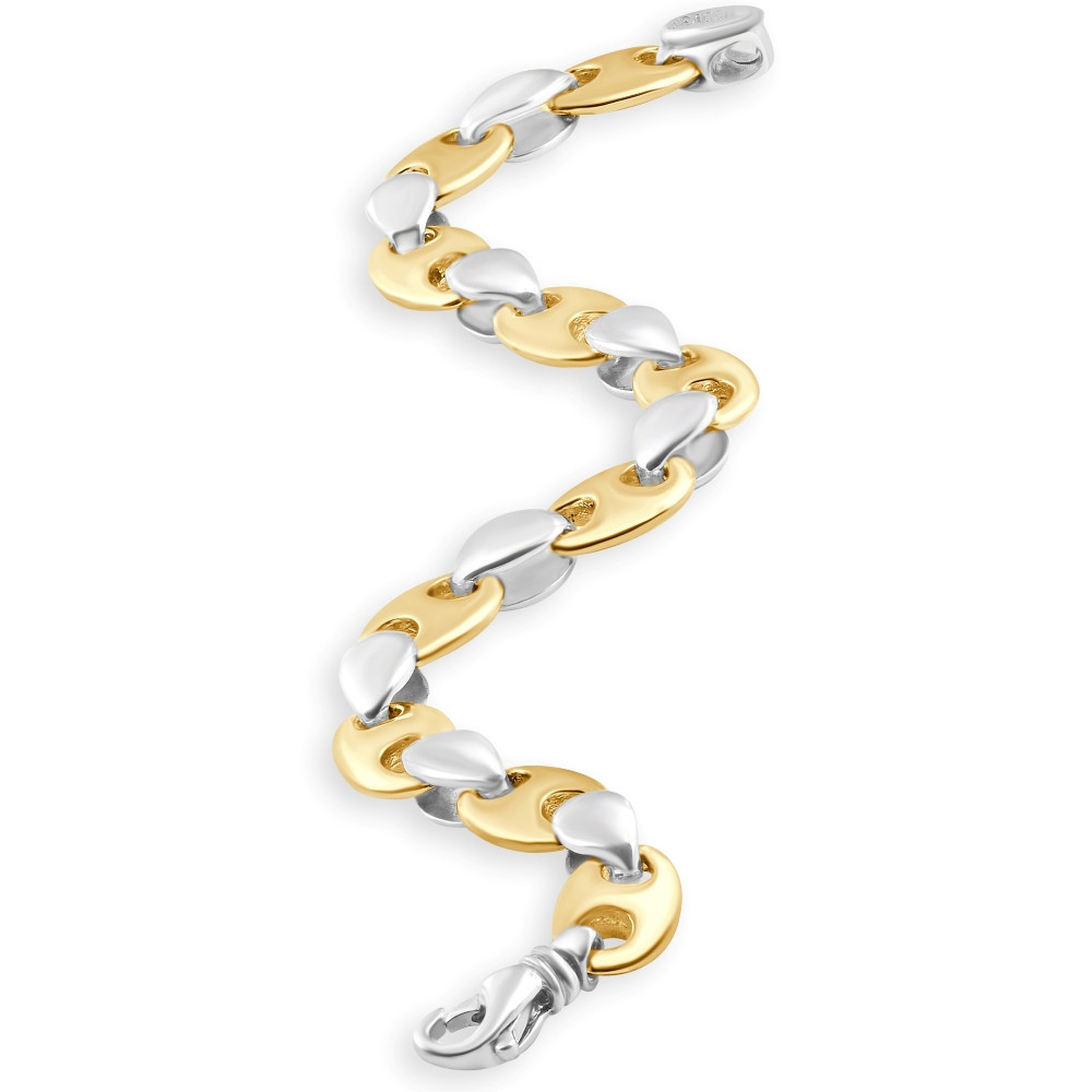 Men's Marine 14k Gold (40gram) or Platinum (62gram) 10mm Link Bracelet 8.5"