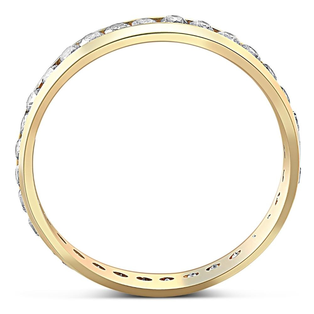 1 1/4ct Mens Diamond Channel Set Eternity Ring 14K Yellow Gold (H-I, SI)