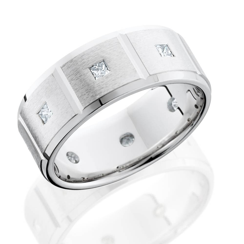 Mens 3/4ct Princess Cut Diamonds Wedding Ring New Band (G-H, SI)