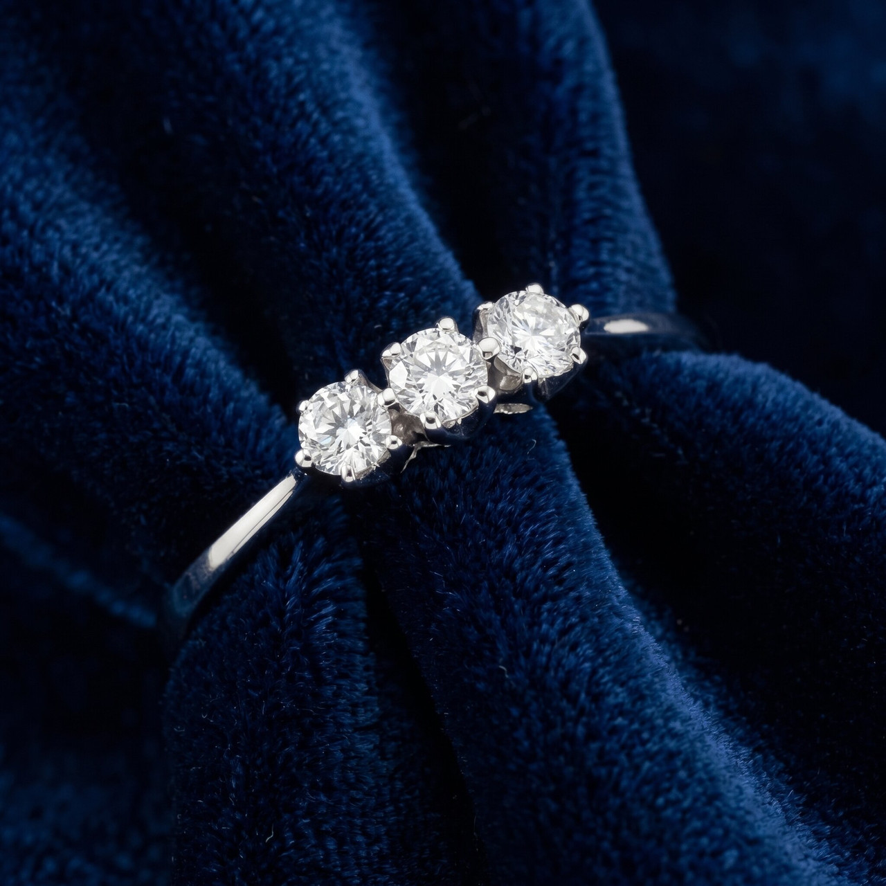 1/5ct 3-Stone Diamond Promise Ring 14K White Gold (G-H, I1)