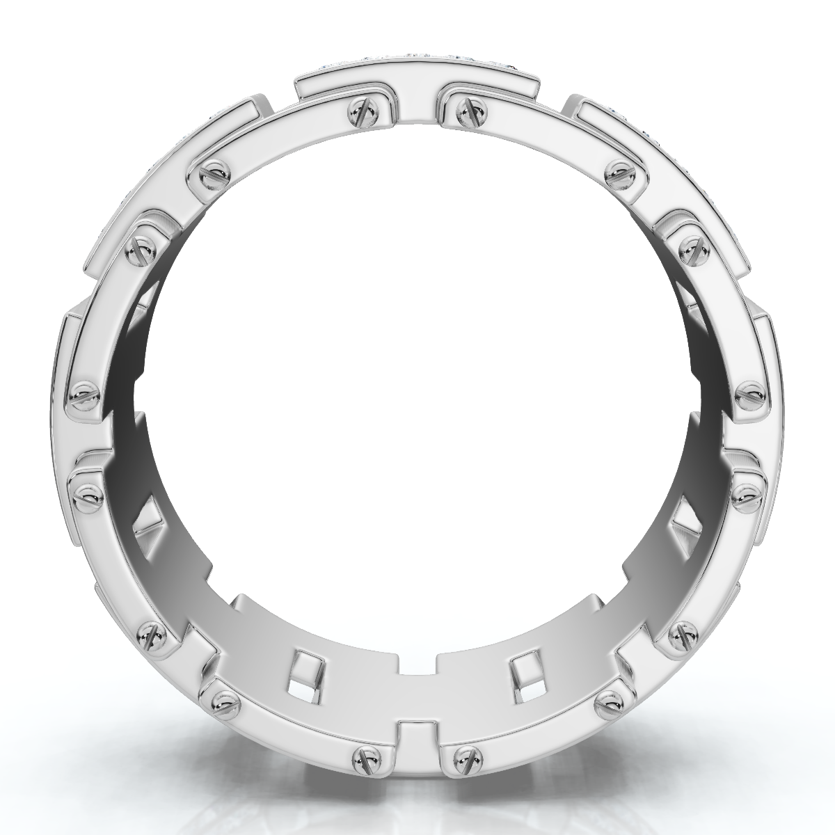 3/4Ct Men's Round Cut Diamond 10MM Wide Ring Wedding Band 10k Gold Lab Grown (F-G, VS)