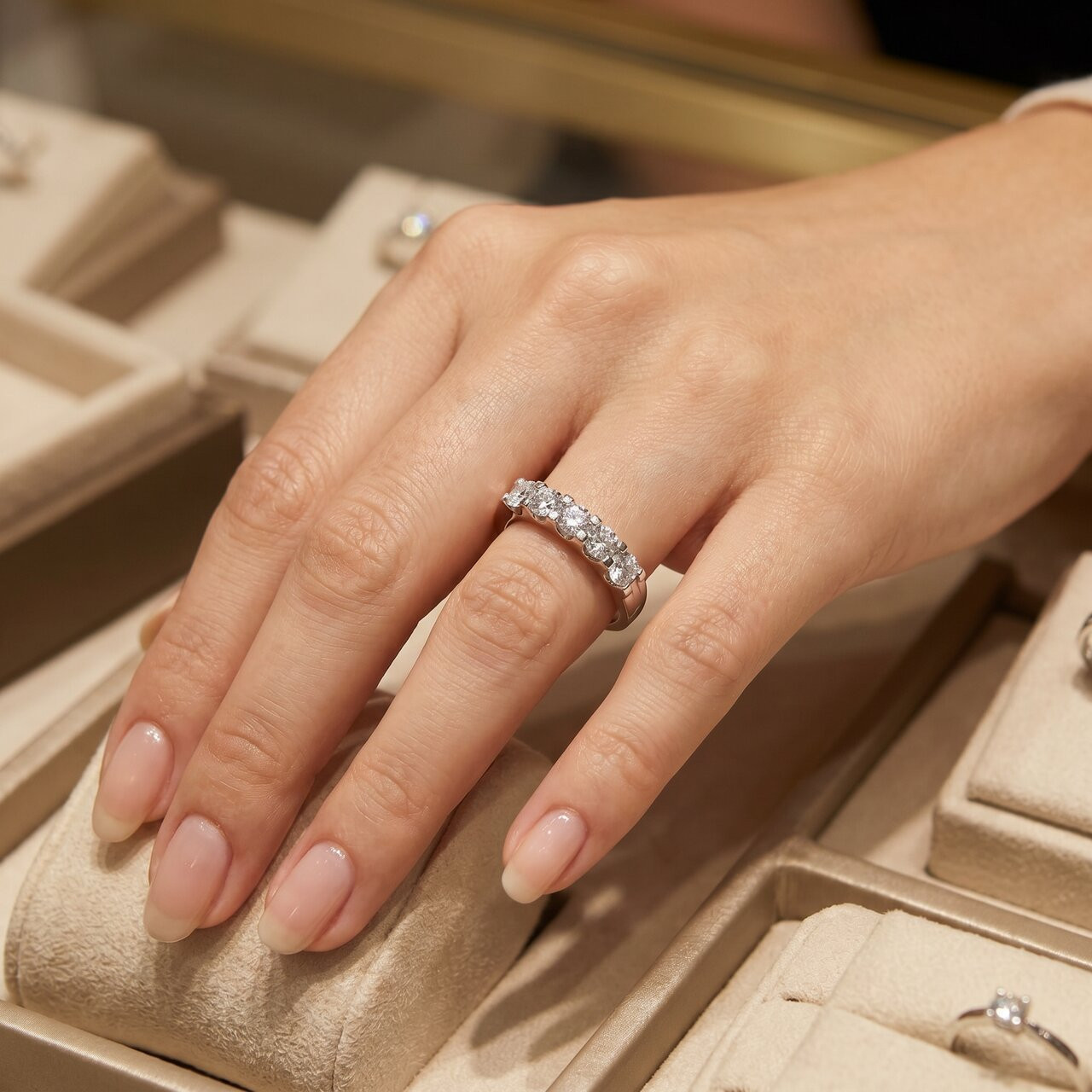 1ct Diamond Wedding Ring Anniversary Stackable Band 14K White Gold (H-I, I1)