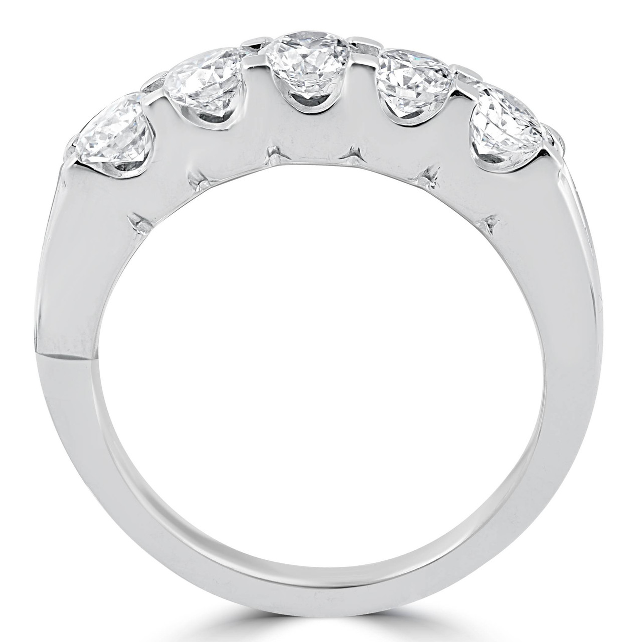 1ct Diamond Wedding Ring Anniversary Stackable Band 14K White Gold (H-I, I1)