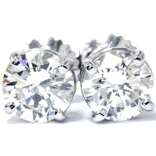 1/2Ct TW Diamond Studs in 14k White or Yellow Gold Lab Grown (H-I, VS)
