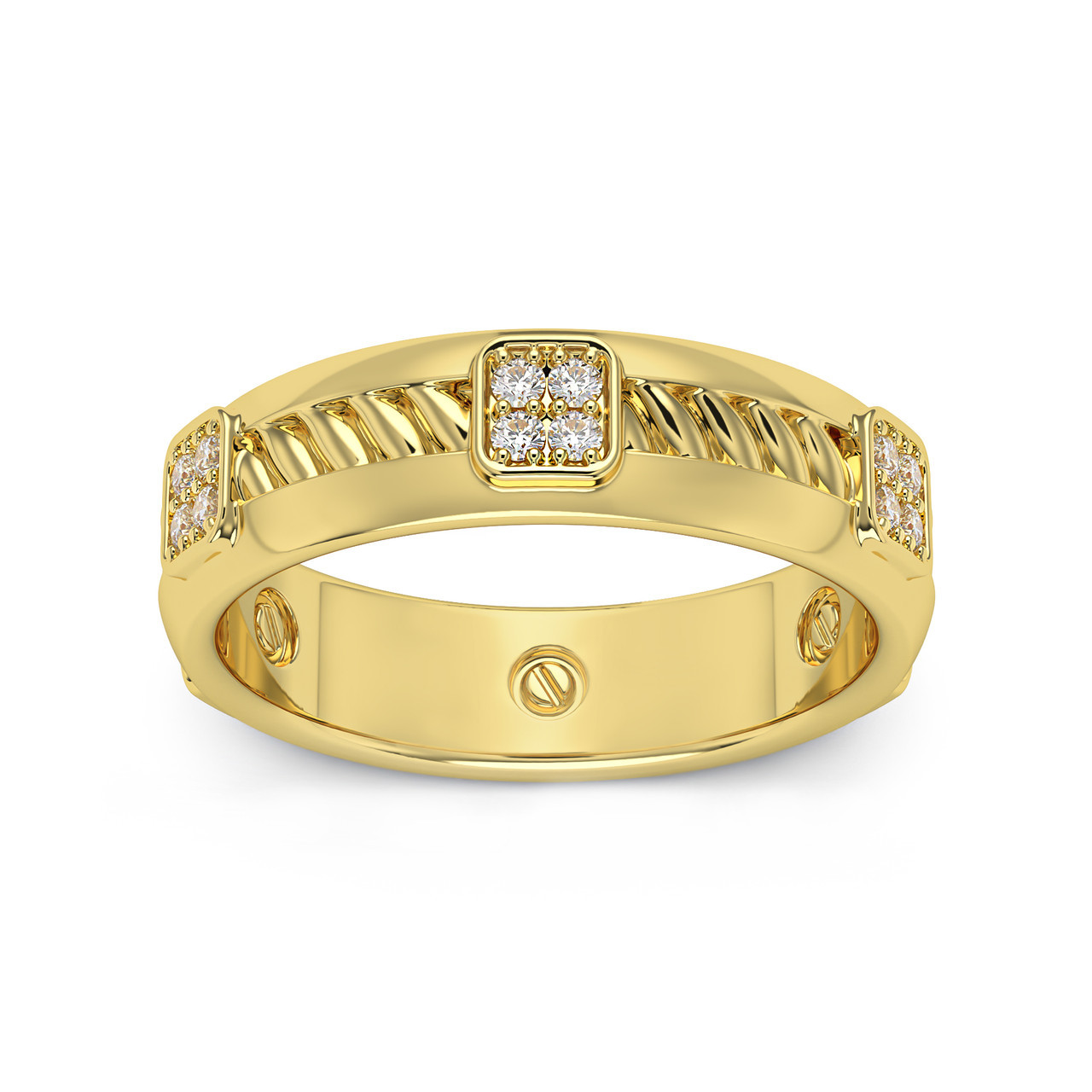 Men's 8 Gram Solid 14k Gold 1/4ct TW Diamond Ring 6mm Wedding Band (H-I, I1) Men's 8 Gram Solid 14k Gold 1/4ct TW Diamond Ring 6mm Wedding Band (H-I, I1)