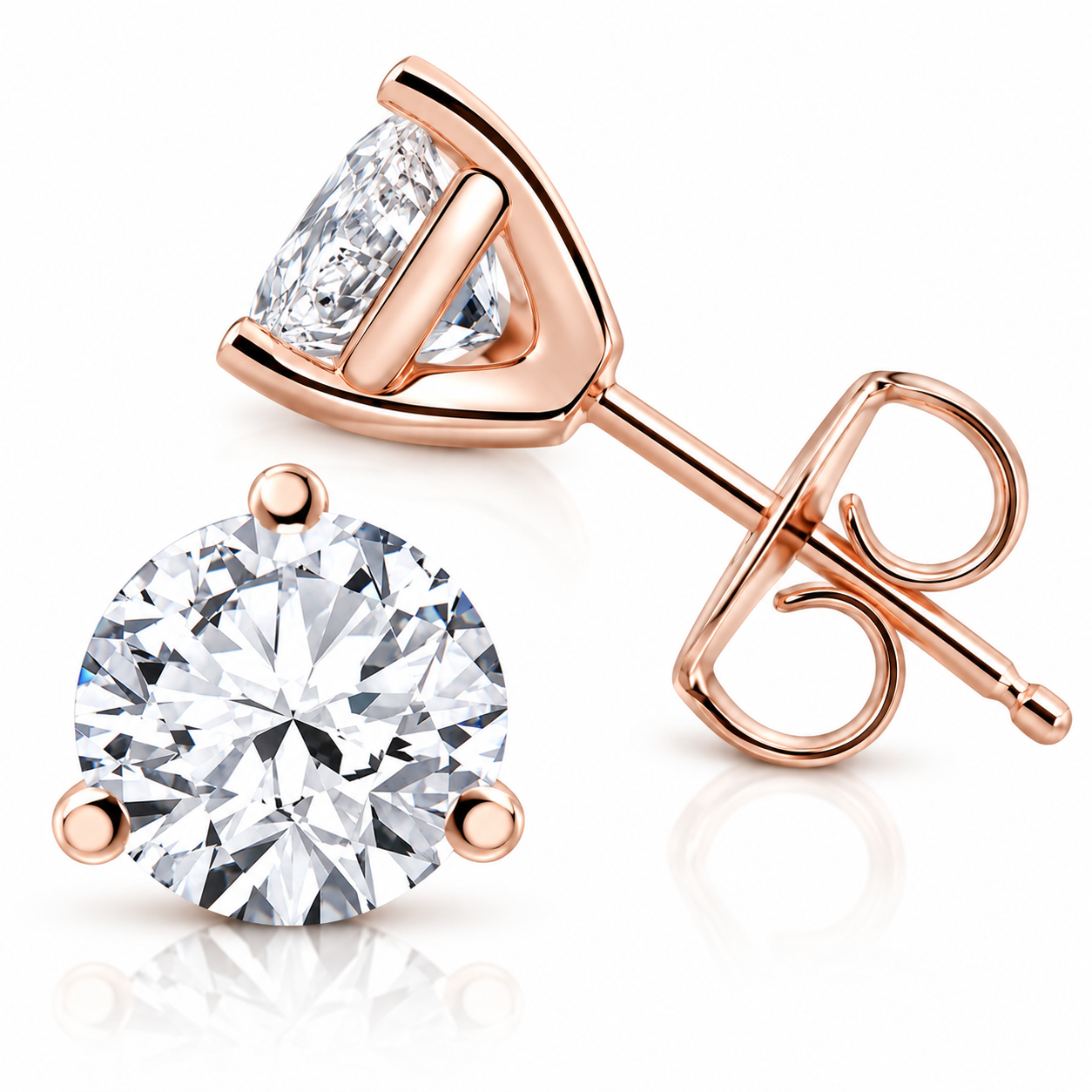 3/4 ct TDW Lab Grown Diamond Martni Studs Lab Grown (F-G, SI)