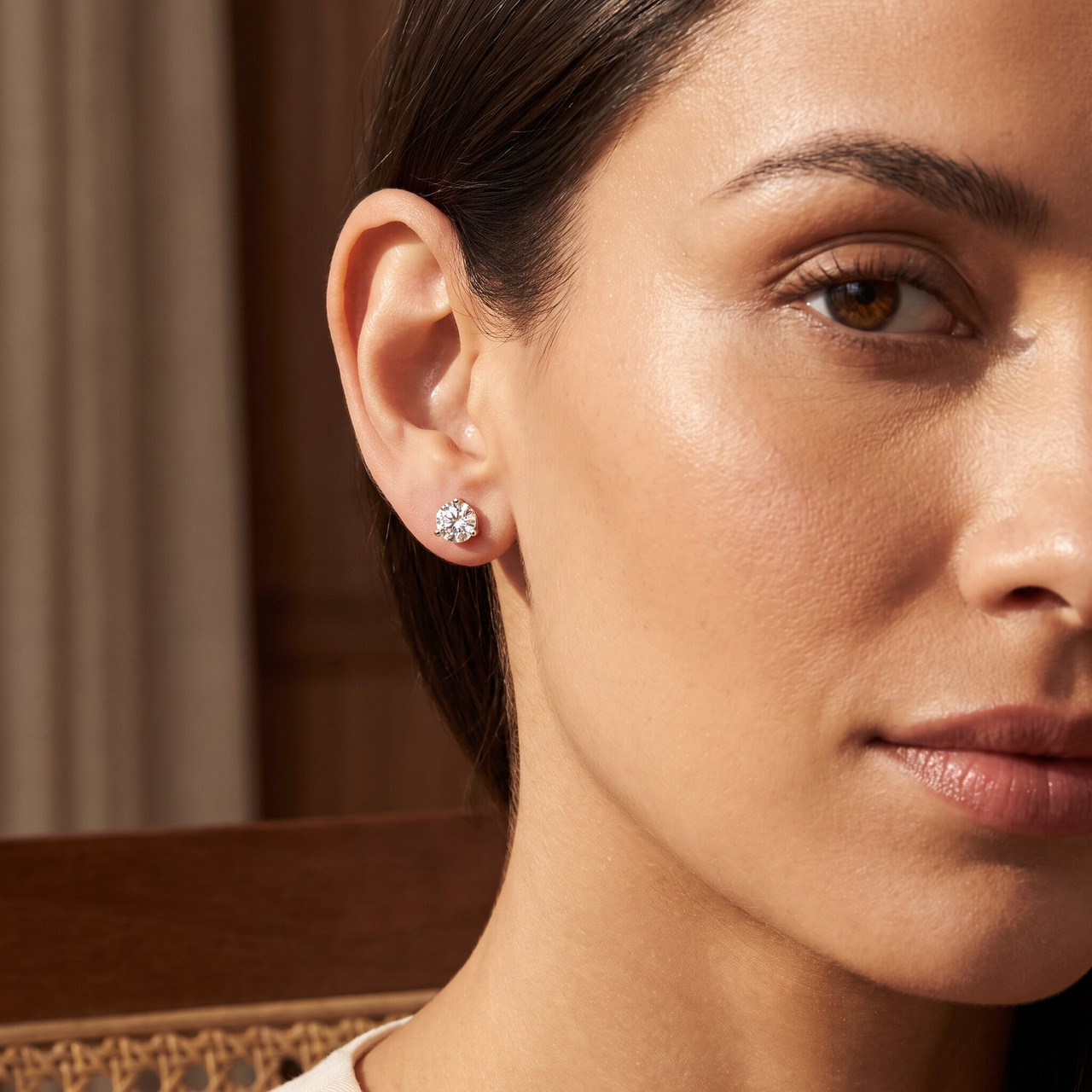 3/4 ct TDW Lab Grown Diamond Martni Studs Lab Grown (F-G, SI)