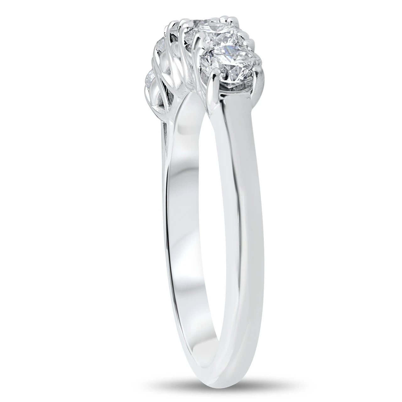 1 1/4 ct 5-Stone Diamond Trellis Anniversary Ring 14k White Gold (I-J, I1)