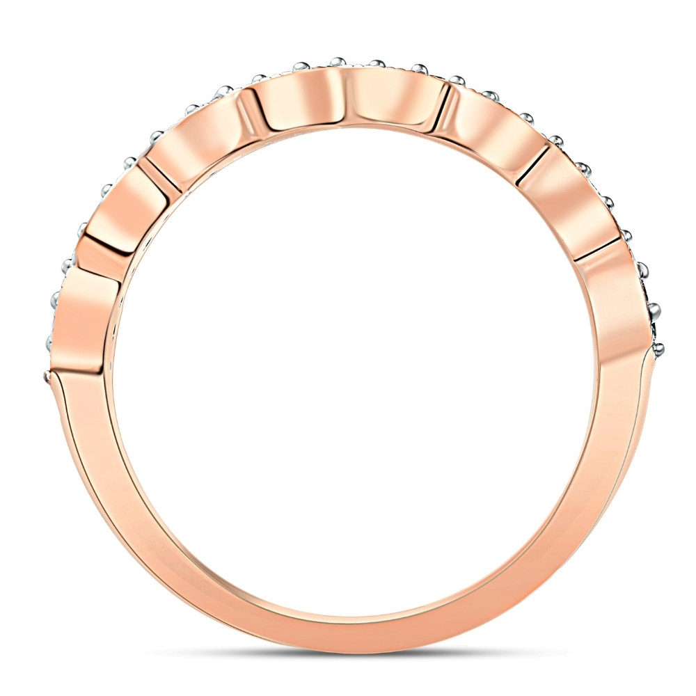 1/5 cttw Diamond Stackable Womens Wedding Ring 14k Rose Gold (I-J, I2-I3)