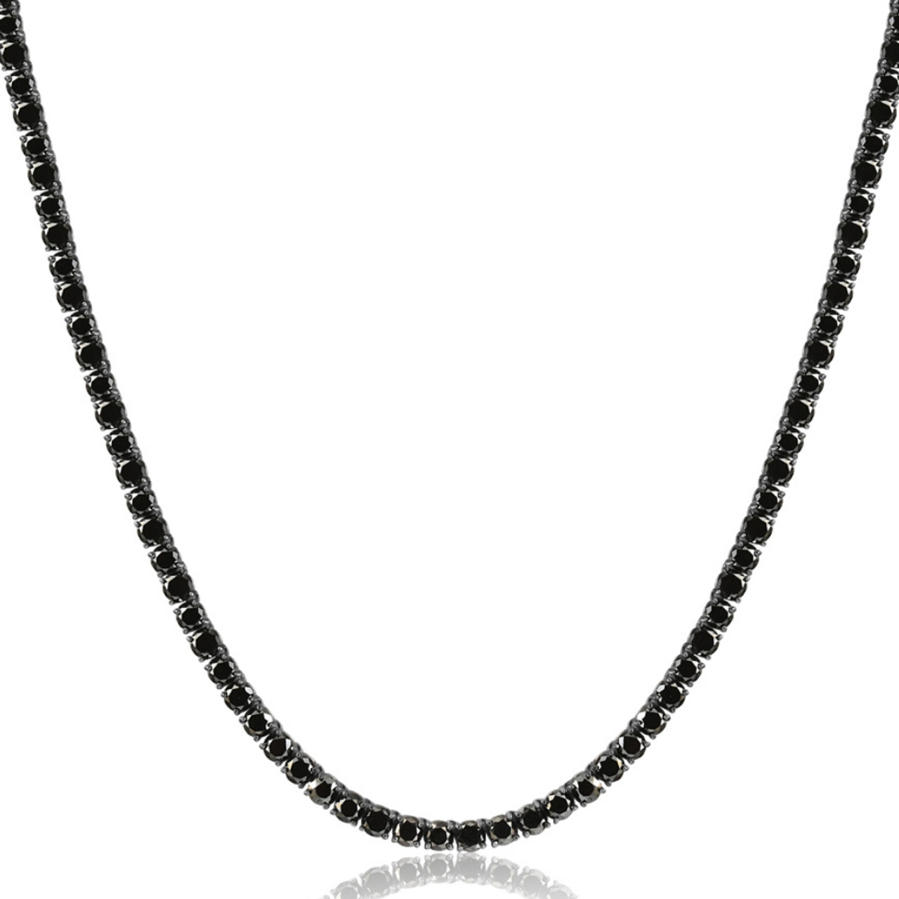 Men's Diamond Link 24 Necklace (2 Ct. t.w.) in 10K Gold (also in Black Diamond) - White Gold