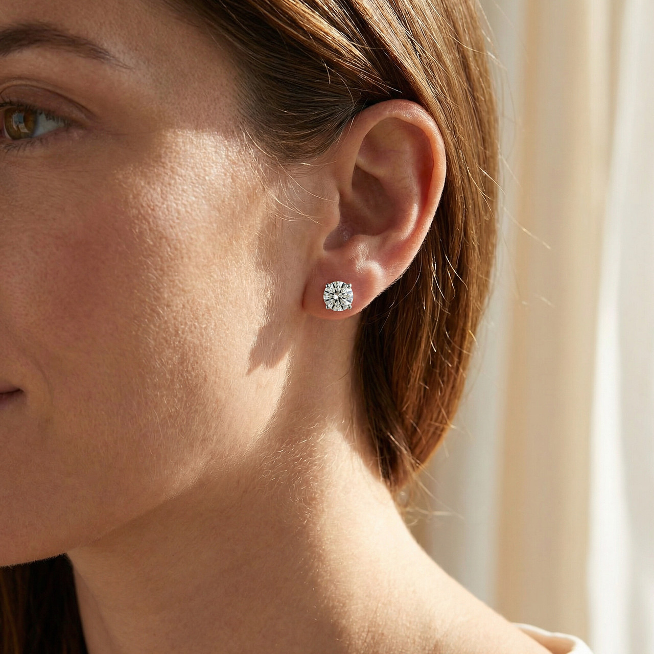 1/3 - 2 Ct TDW Diamond Screw Back Studs in 14k Gold Women