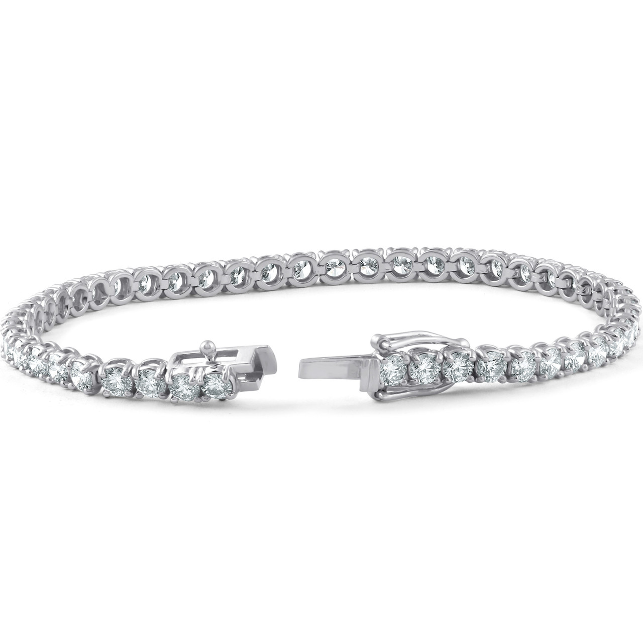 Kesslers 7ct. t.w. Round Cut Diamond Tennis Bracelet in 14K Yellow Gold  DBRC346107 - Kesslers Diamonds