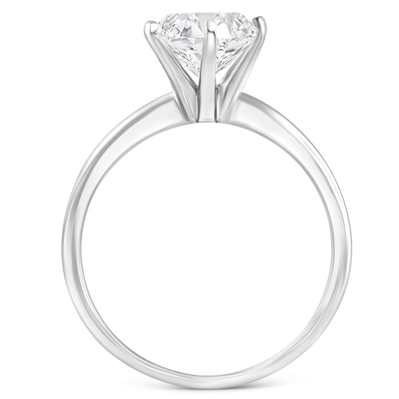 Certified 1.50Ct Pear Shape Diamond Solitaire Engagement Ring 14k Gold ...