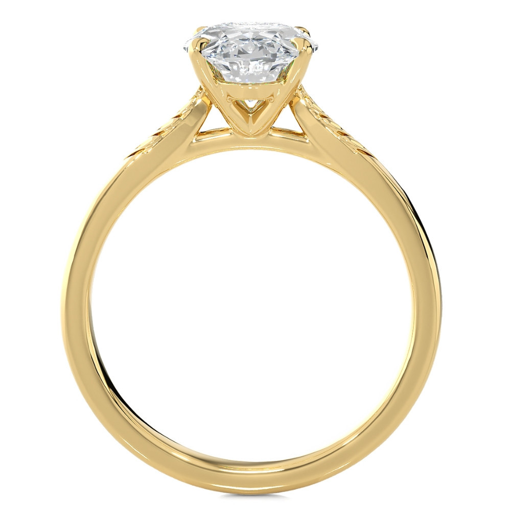 Certified 2 1/2Ct Oval Solitaire Diamond Engagement Ring in 14k Gold Lab Grown (G-H, VS)