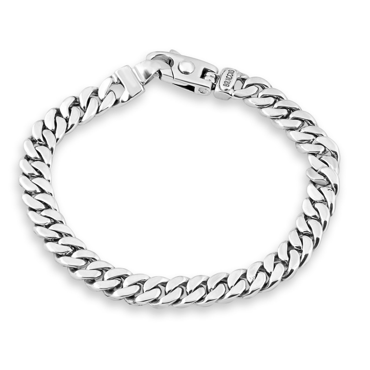 Geometric Design Platinum Bracelet