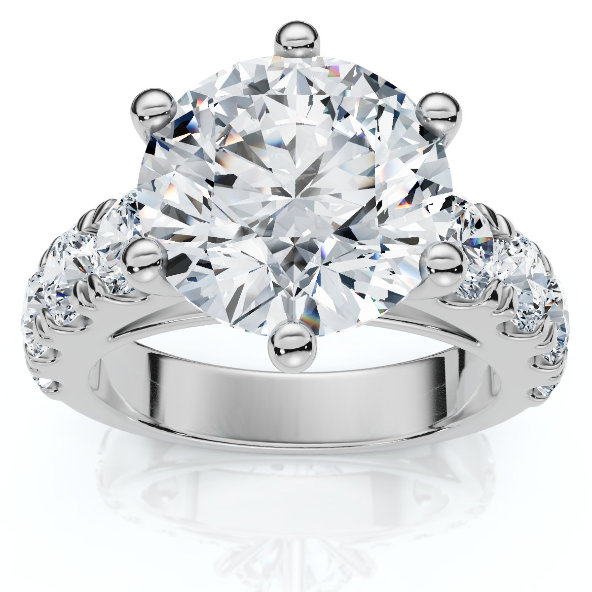 Certified 5 1/2 cttw Diamond Engagement Ring 14k White Gold Lab Grown (G-H, VS)