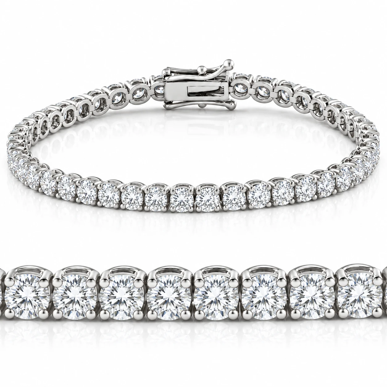 8.00Ct Diamond Tennis Bracelet 14k Gold Lab Grown 7" (G-H, VS)