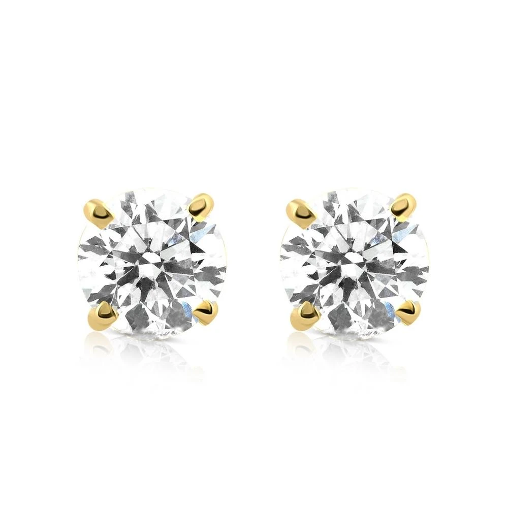 1/5ct Diamond Studs 14K Yellow Gold (J-K, I2-I3)