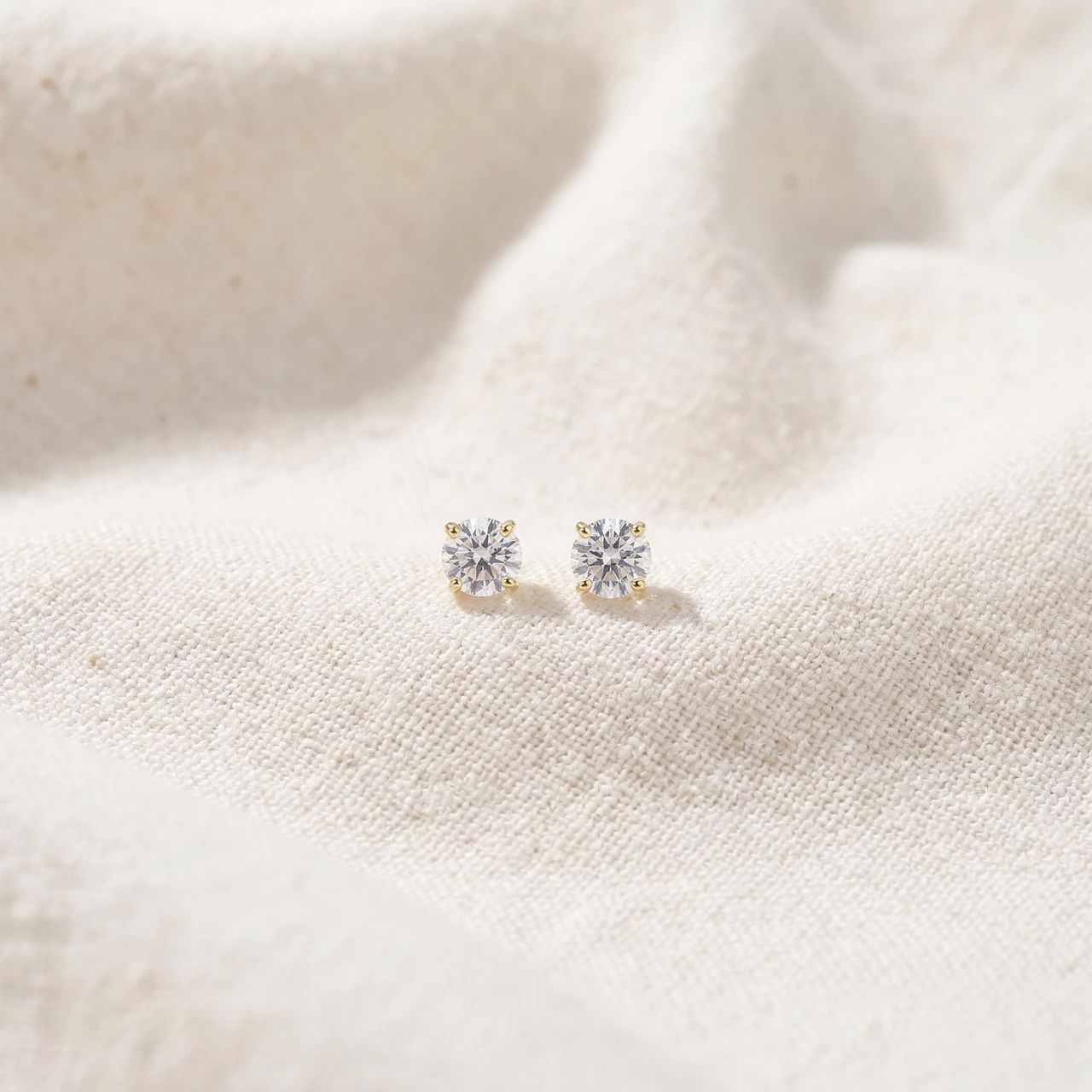 1/5ct Diamond Studs 14K Yellow Gold (J-K, I2-I3)