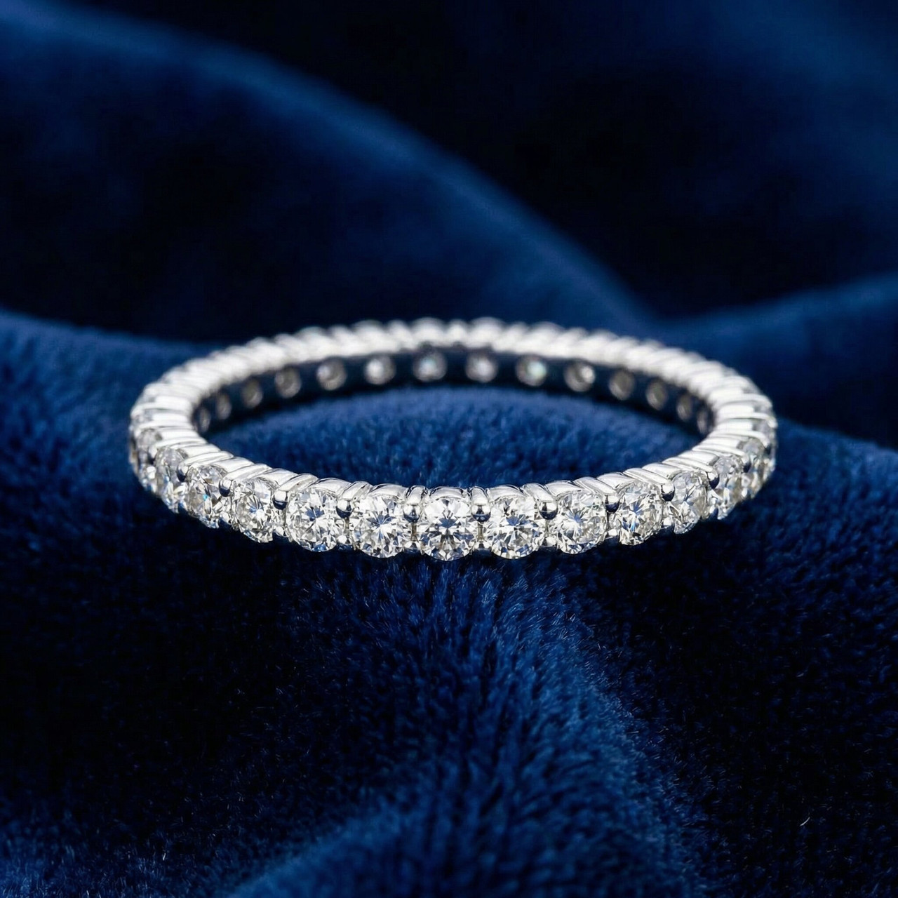 3/4ct Diamond Eternity Ring 14K White Gold (G-H, I1)