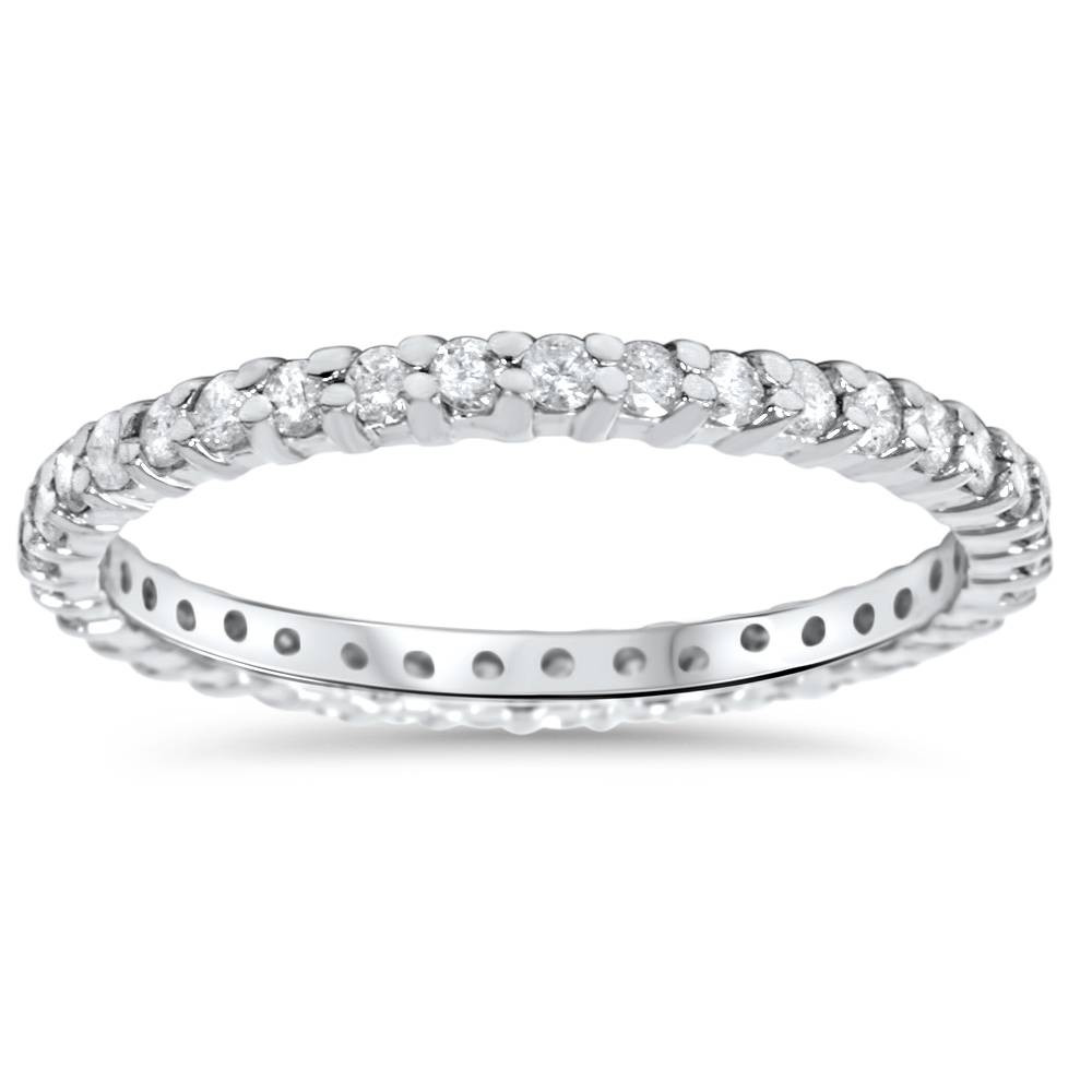 3/4ct Diamond Eternity Ring 14K White Gold (G-H, I1)