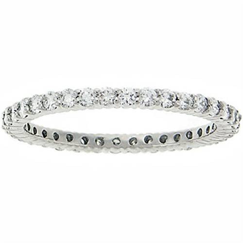 3/4ct Diamond Eternity Ring 14K White Gold (G-H, I1)