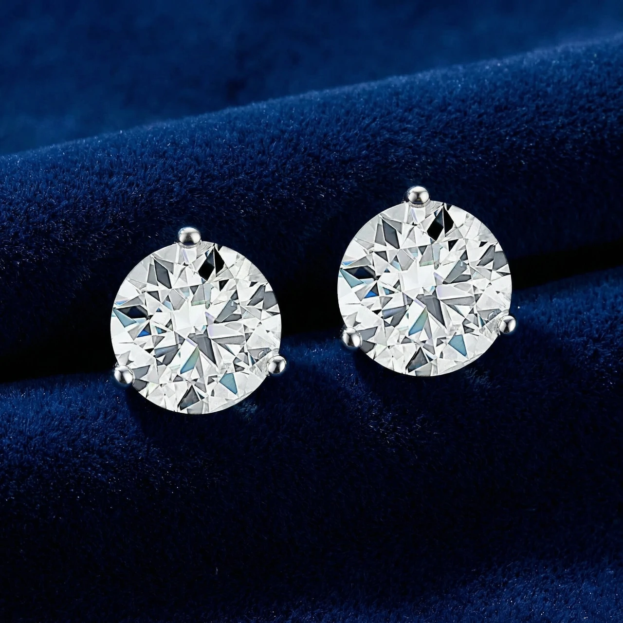 1/2ct Martini Lab Grown Diamond Studs 14K White Gold (F-G, VS)