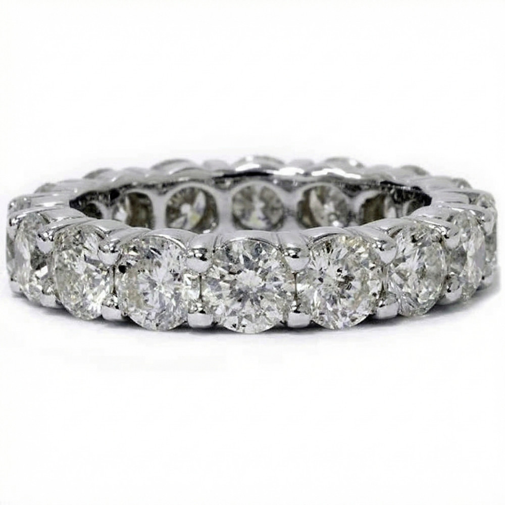 5ct Prong Diamond Eternity Ring 14K White Gold (H-I, I1)