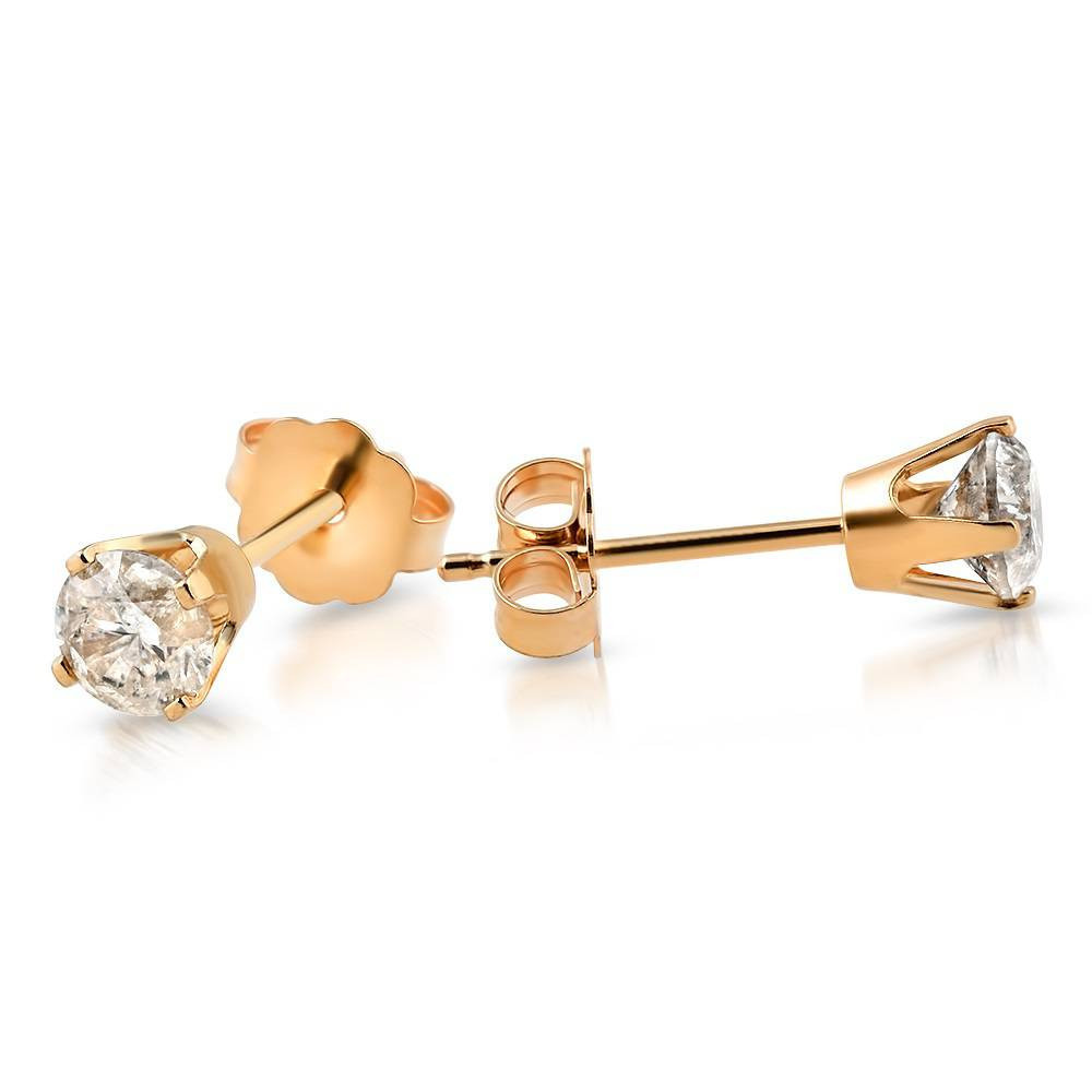 1/3ct Diamond Studs 14K Yellow Gold (G-H, I2-I3)