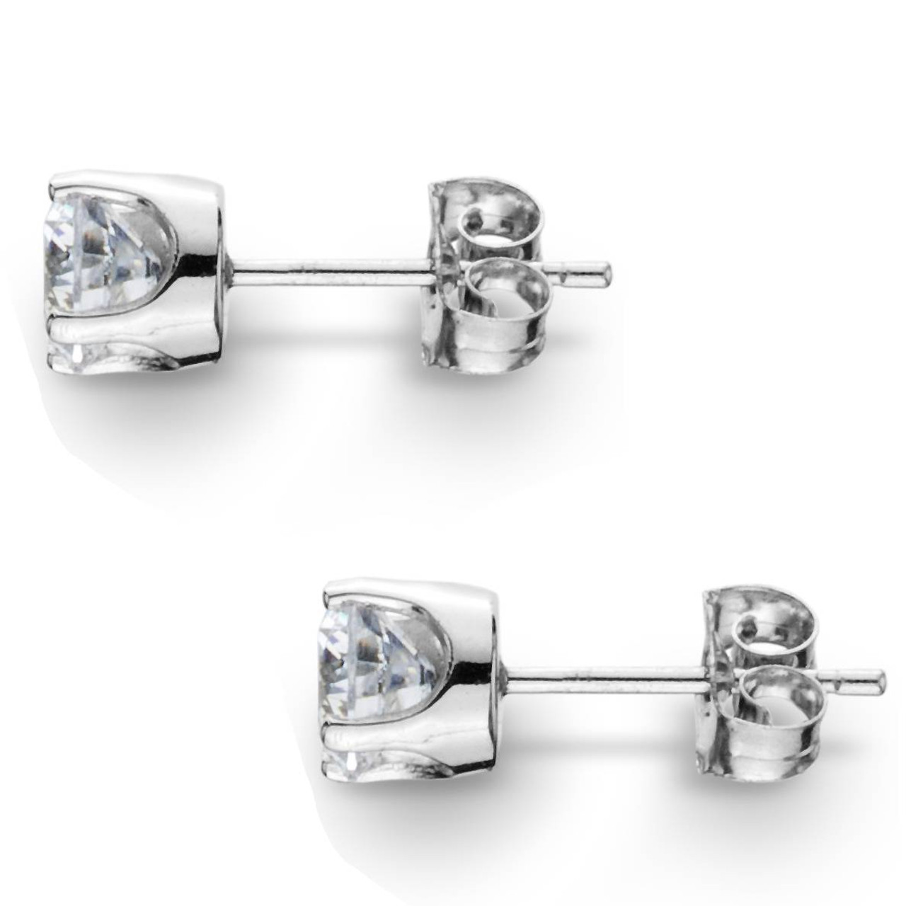 ISAAC WESTMAN®  Round Brilliant Diamond Stud Earrings