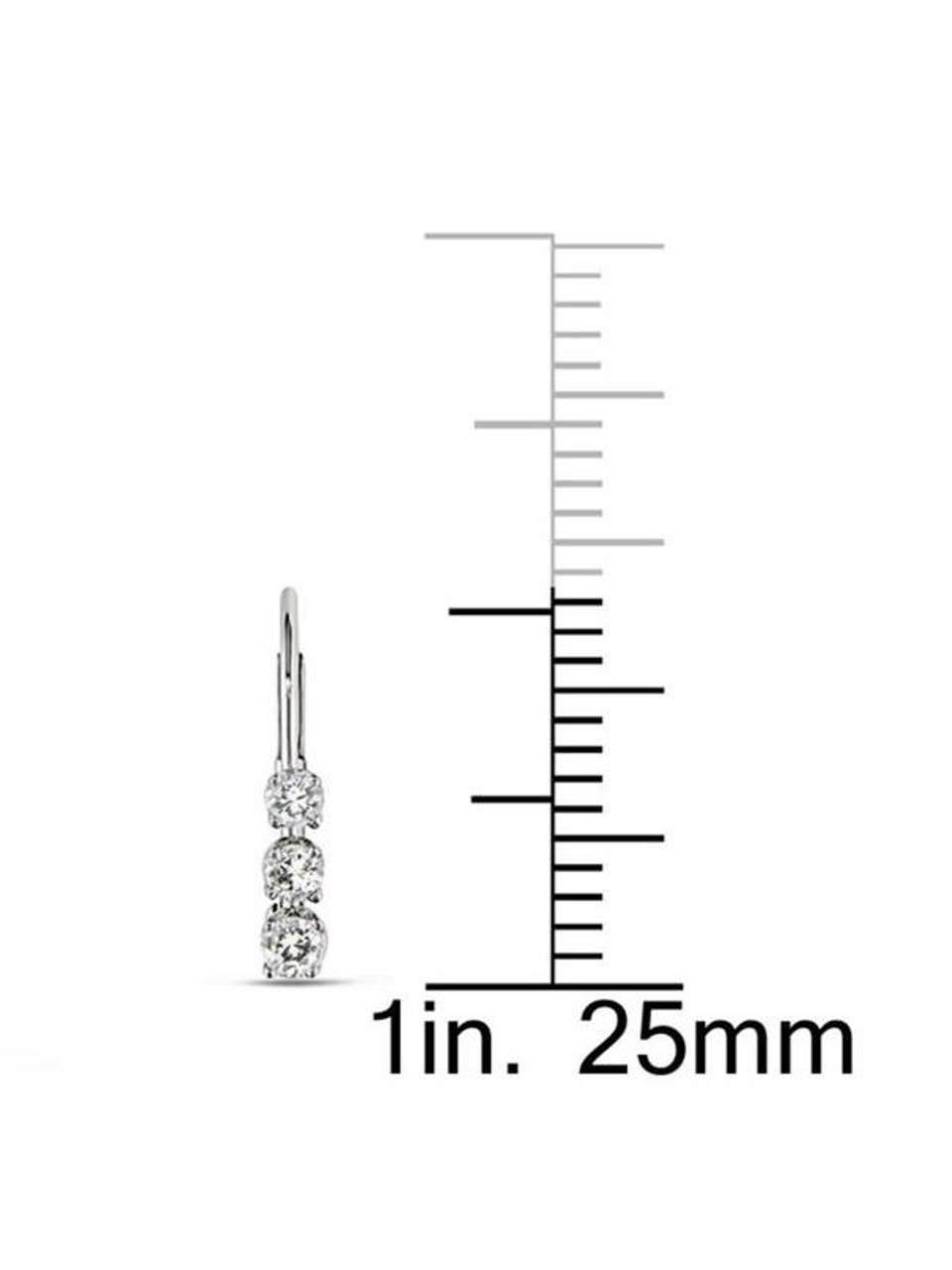 1/3 ctw 14k White Gold Diamond Stud Earrings (G-H, I2-I3)