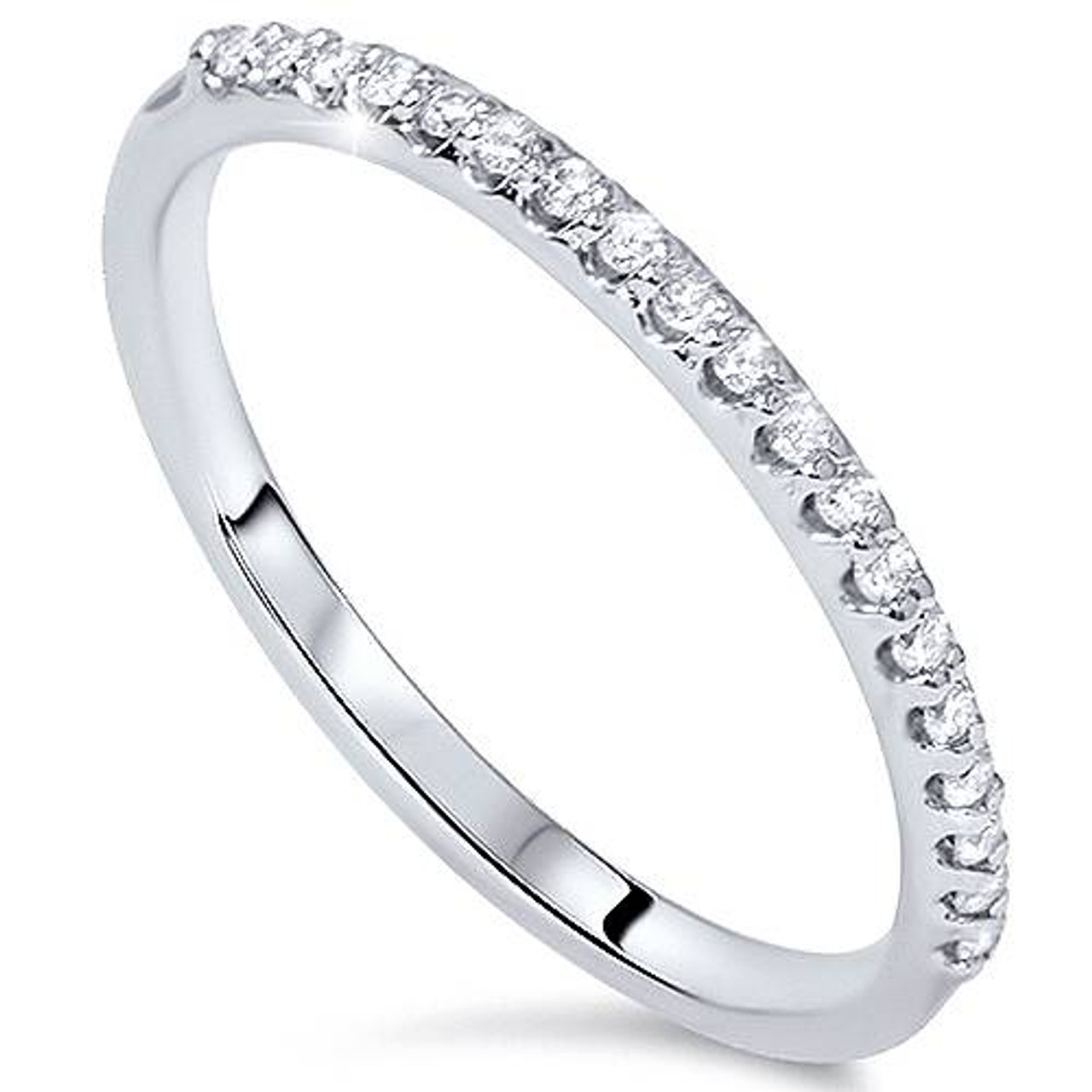 HYT Jewelry 18kt white gold diamond band ring - Silver