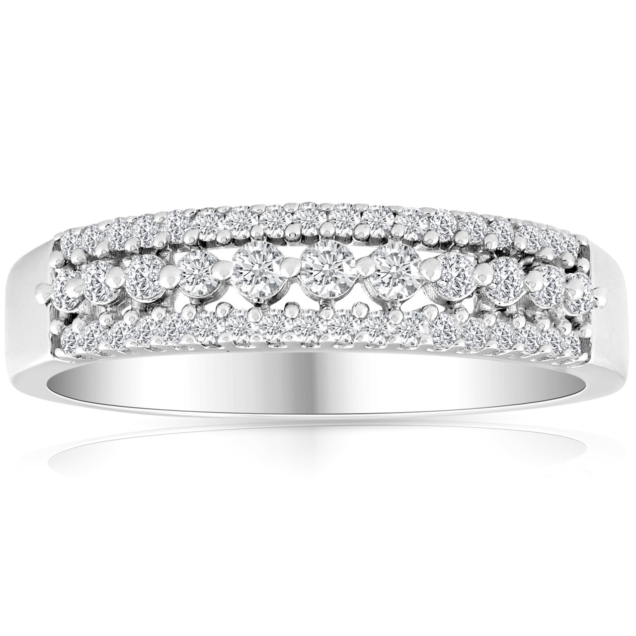 1/3 carat Diamond Wedding Ring 10 KT White Gold (G-H, I2-I3)