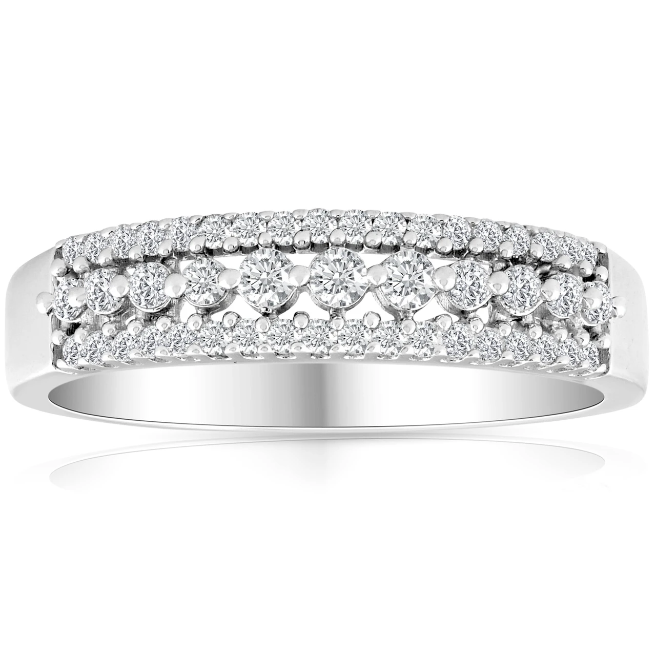 1/3 carat Diamond Wedding Ring 10 KT White Gold (G-H, I2-I3)