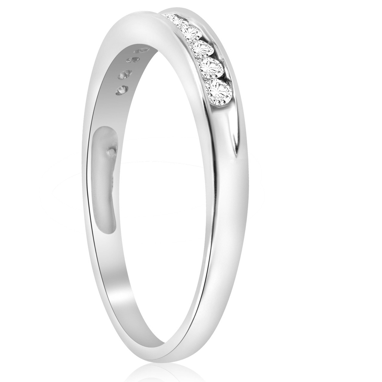 1/4ct Diamond Wedding Ring 14K White Gold (G-H, I2-I3)